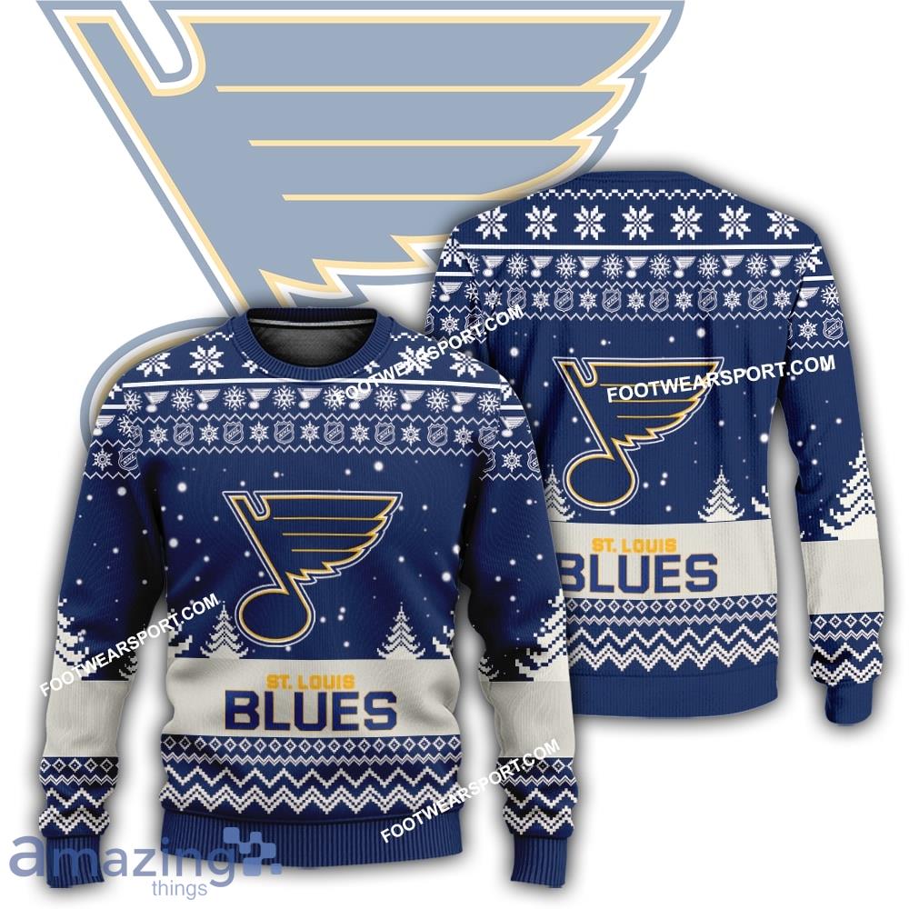 New Season St. Louis Blues Logo Mittens Knitted Christmas Sweater For Men Women image New Season St. Louis Blues Logo Mittens Knitted Christmas Sweater For Men Women - New Season St. Louis Blues Logo Mittens Knitted Christmas Sweater For Men Women