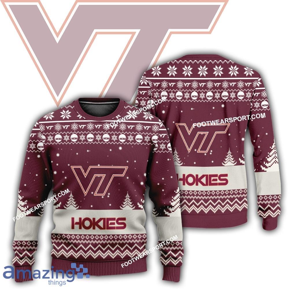 New Season Virginia Tech Hokies Logo Cookie Ugly Christmas Sweater For Men Women image New Season Virginia Tech Hokies Logo Cookie Ugly Christmas Sweater For Men Women - New Season Virginia Tech Hokies Logo Cookie Ugly Christmas Sweater For Men Women