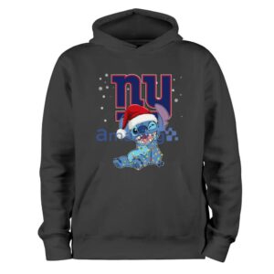 New York Giants NFL Stitch Merry Christmas T Shirt Product Photo 1