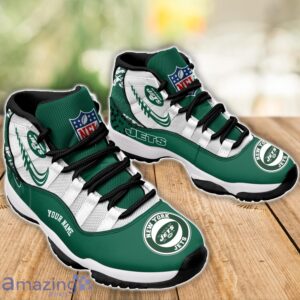 New York Jets Air Jordan 11 Sneakers Custom Name Sport Team Shoes For Men And Women Product Photo 3