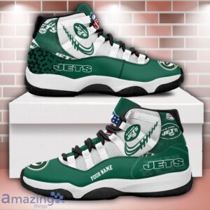 New York Jets Air Jordan 11 Sneakers Custom Name Sport Team Shoes For Men And Women Product Photo 1