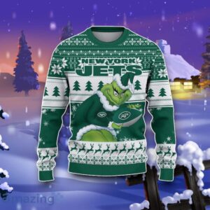 New York Jets Grinch Ugly Christmas 3D Sweater Impressive Gift Product Photo 2