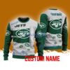 New York Jets NFL Custom Name Christmas Ugly Sweater 3D For Men Women