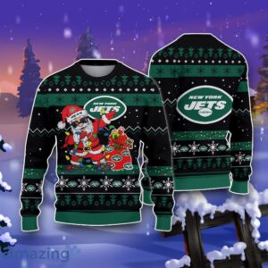 New York Jets Santa Claus Ugly Christmas 3D Sweater Impressive Gift Product Photo 1