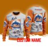 New York Mets MLB Custom Name Christmas Ugly Sweater 3D For Men Women