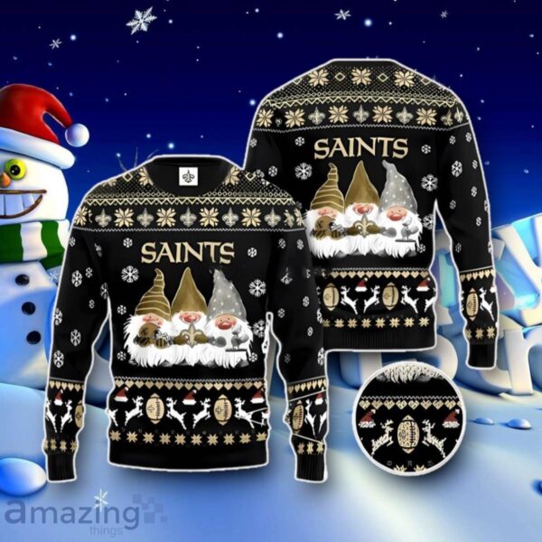 NFL New Orleans Saints Christmas Gnome Christmas Gift Ugly Christmas Sweater Best Gift Product Photo 1