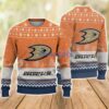 NHL Anaheim Ducks Hockey Team Logo Ugly Christmas Sweater Sports Team Family Christmas Gift