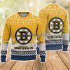 NHL Boston Bruins Hockey Team Logo Ugly Christmas Sweater Sports Team Family Christmas Gift