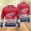 NHL Detroit Red Wings Hockey Team Logo Ugly Christmas Sweater Sports Team Family Christmas Gift