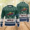 NHL Minnesota Wild Hockey Team Logo Ugly Christmas Sweater Sports Team Family Christmas Gift