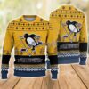 NHL Pittsburgh Penguins Hockey Team Logo Ugly Christmas Sweater Sports Team Family Christmas Gift
