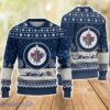 NHL Winnipeg Jets Hockey Team Logo Ugly Christmas Sweater Sports Team Family Christmas Gift