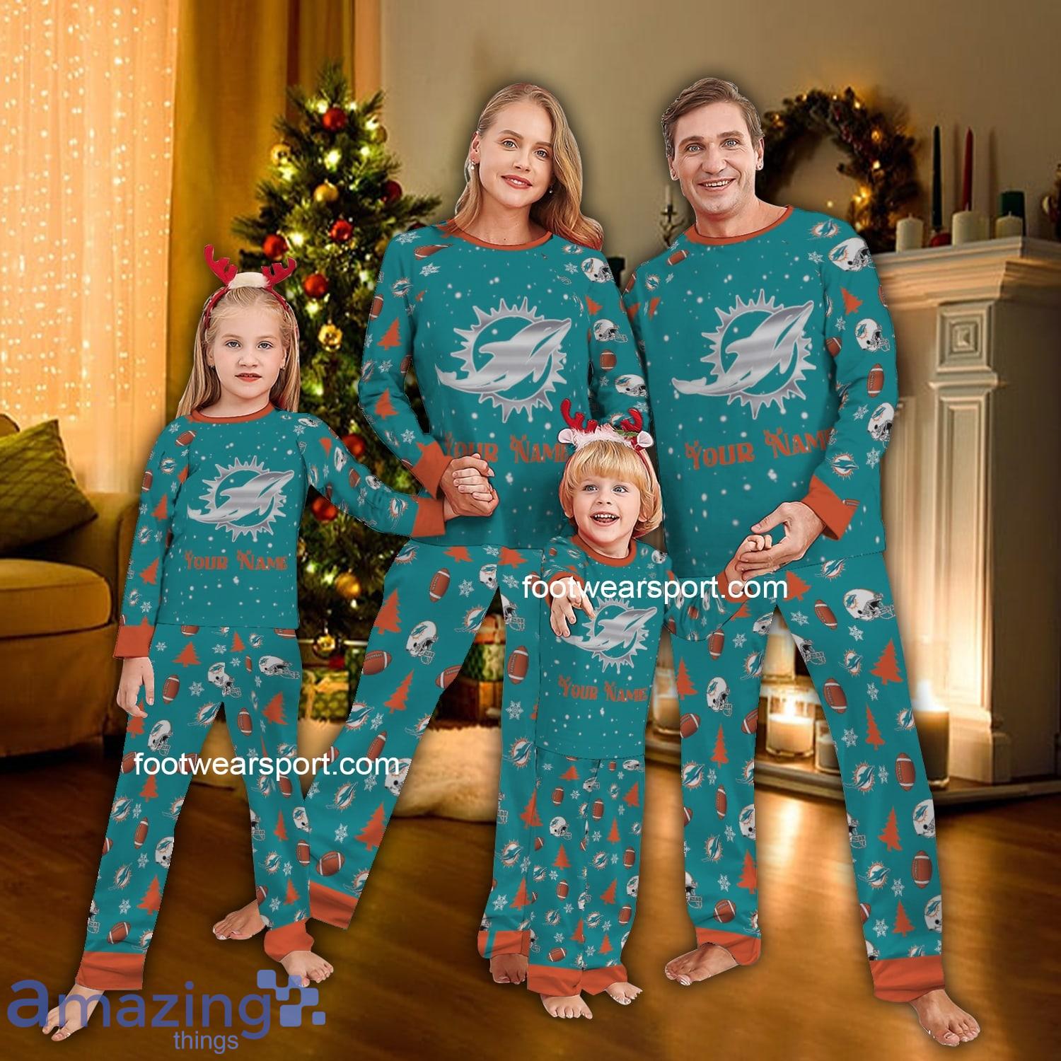 Night Silver Logo Miami Dolphin Pajamas Set Family Christmas For Men Women Kids image Night Silver Logo Miami Dolphin Pajamas Set Family Christmas For Men Women Kids - Night Silver Logo Miami Dolphin Pajamas Set Family Christmas For Men Women Kids