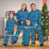 Nightwear Diamond Logo Carolina Panther Christmas Family Pajamas Set For Men Women Kids