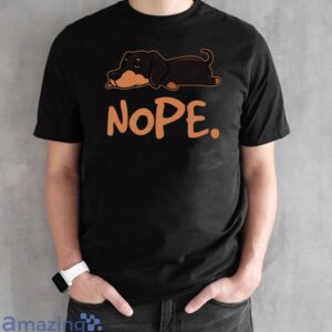 Nope Shirt, Cute Nope Dog T-Shirt - Black Unisex T-Shirt
