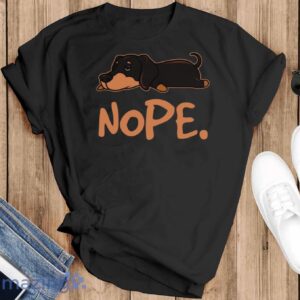 Nope Shirt, Cute Nope Dog T-Shirt - Black T-Shirt