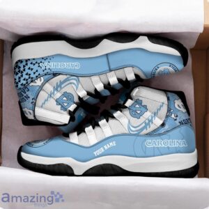 North Carolina Tar Heels Air Jordan 11 Sneakers Custom Name Sport Team Shoes For Men And Women Product Photo 2