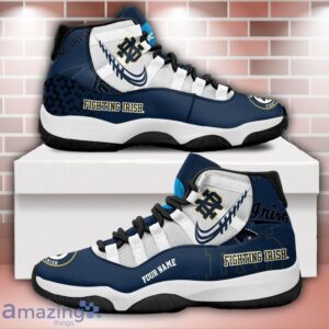 Notre Dame Fighting Irish Air Jordan 11 Sneakers Custom Name Sport Team Shoes For Men And Women Product Photo 1
