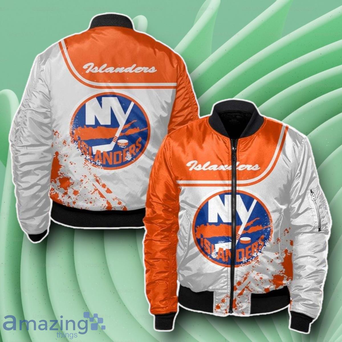 NY Islanders Bomber 3D Beautiful Gift For Everyone image NY Islanders Bomber 3D Beautiful Gift For Everyone Product Photo 1