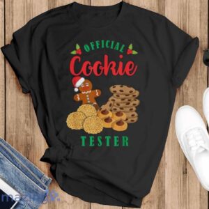 Official Cookie Taster Christmas Cookies Exchange Baker Gift T-Shirt - Black T-Shirt