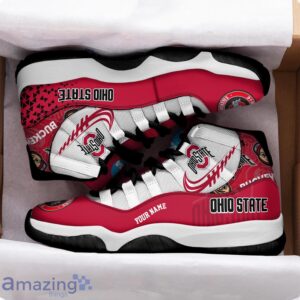 Ohio State Buckeyes Air Jordan 11 Sneakers Custom Name Sport Team Shoes For Men And Women Product Photo 2