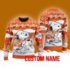 Oklahoma State Cowboys NCAA Snoopy Cute Christmas Ugly Sweater 3D Gift For Fans Custom Name