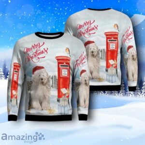 Old English Sheepdog Christmas AOP Christmas Sweater Product Photo 1