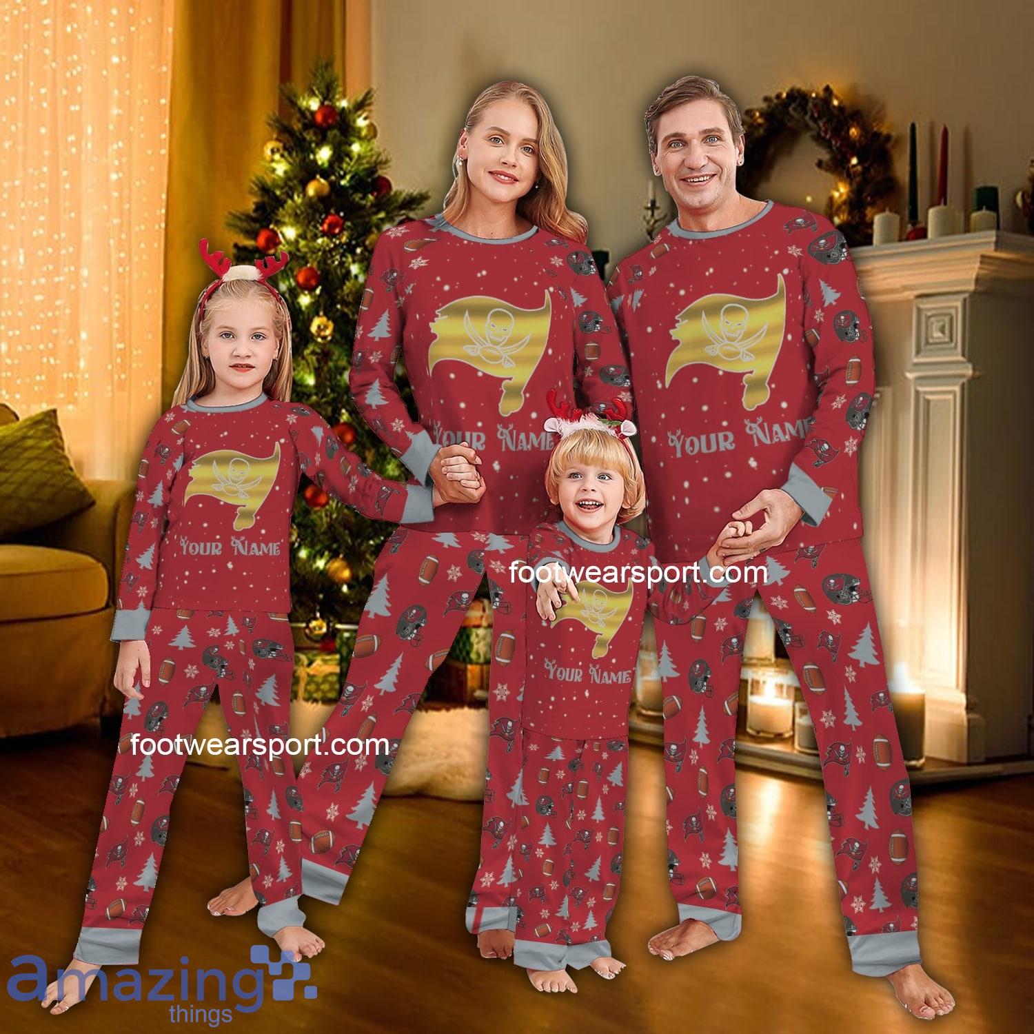 Onesie Gold Logo Tampa Bay Buccaneer Christmas Pajamas Set Family For Men Women Kids image Onesie Gold Logo Tampa Bay Buccaneer Christmas Pajamas Set Family For Men Women Kids - Onesie Gold Logo Tampa Bay Buccaneer Christmas Pajamas Set Family For Men Women Kids