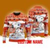 Oregon State NCAA Snoopy Cute Christmas Ugly Sweater 3D Gift For Fans Custom Name