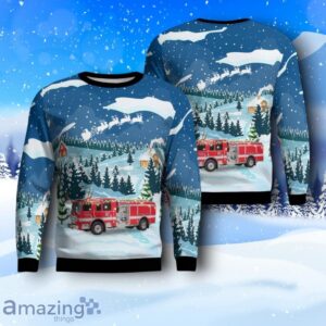 Oxnard, California, Oxnard Fire Department AOP Ugly Christmas Sweater Product Photo 1