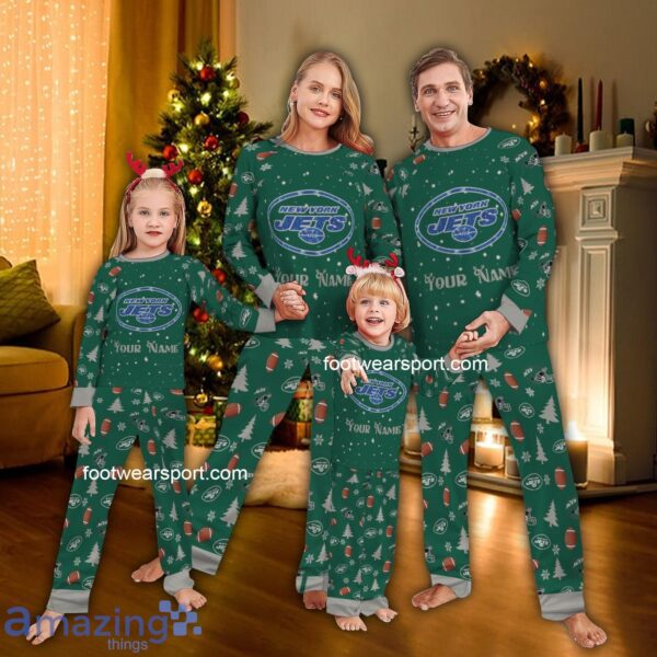 Pattern Diamond Logo New York Jet Christmas Family Pajamas Set For Men Women Kids - Pattern Diamond Logo New York Jet Christmas Family Pajamas Set For Men Women Kids