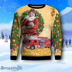 Pemberton, British Columbia, Britannia Beach Volunteer Fire Department Christmas AOP Sweate Product Photo 2