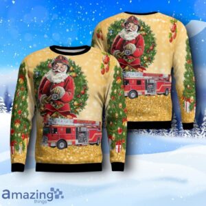 Pemberton, British Columbia, Britannia Beach Volunteer Fire Department Christmas AOP Sweate Product Photo 1