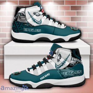 Philadelphia Eagles Air Jordan 11 Sneakers Custom Name Sport Team Shoes For Men And Women Product Photo 1