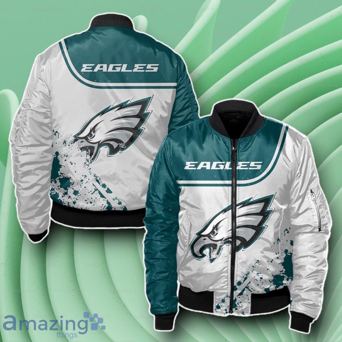 Philadelphia Eagles Bomber 3D Beautiful Gift For Everyone image Philadelphia Eagles Bomber 3D Beautiful Gift For Everyone Product Photo 1