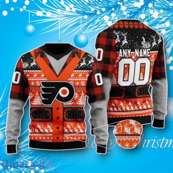 Philadelphia Flyers Nhl Custom Name And Number Ugly Christmas Sweater Impressive Gift Product Photo 1