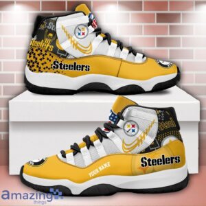 Pittsburgh Steelers Air Jordan 11 Sneakers Custom Name Sport Team Shoes For Men And Women Product Photo 1