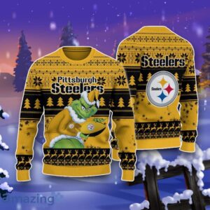 Pittsburgh Steelers Grinch Ugly Christmas 3D Sweater Impressive Gift Product Photo 1