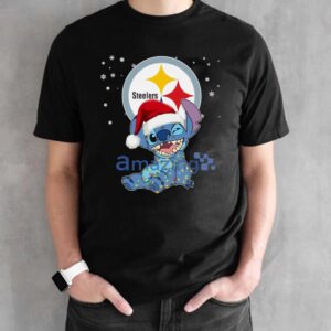 Pittsburgh Steelers NFL Stitch Merry Christmas T Shirt Product Photo 3