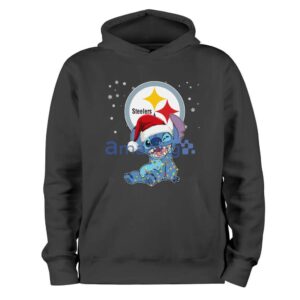 Pittsburgh Steelers NFL Stitch Merry Christmas T Shirt Product Photo 1