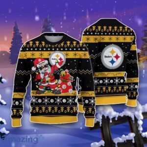 Pittsburgh Steelers Santa Claus Ugly Christmas 3D Sweater Impressive Gift Product Photo 1