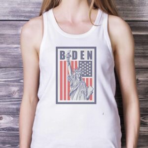 POLITICAL SHIRT 2024 - Joe Biden Shirt, Biden Support Shirt, President Biden Shirt - White Ladies Tank Top