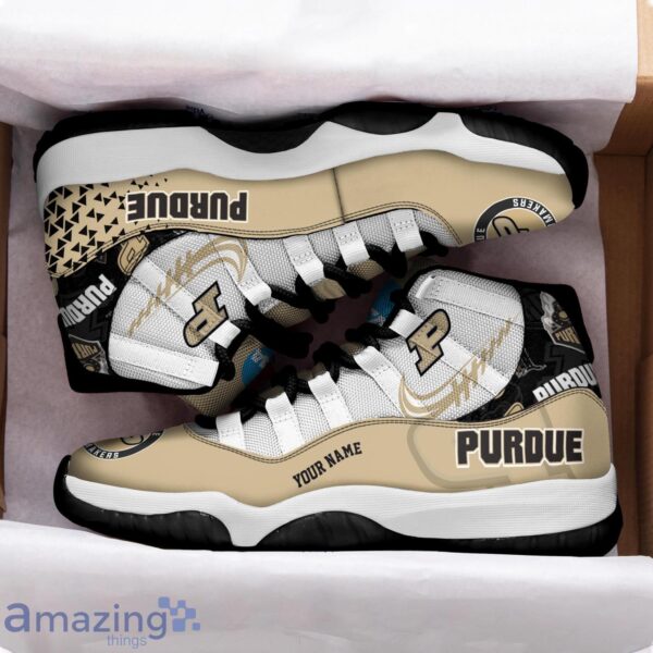 Purdue Boilermakers Air Jordan 11 Sneakers Custom Name Sport Team Shoes For Men And Women Product Photo 2