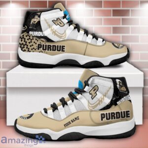 Purdue Boilermakers Air Jordan 11 Sneakers Custom Name Sport Team Shoes For Men And Women