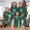 Quiet Santa Hat Logo New York Jet Christmas Family Pajamas Set For Men Women Kids