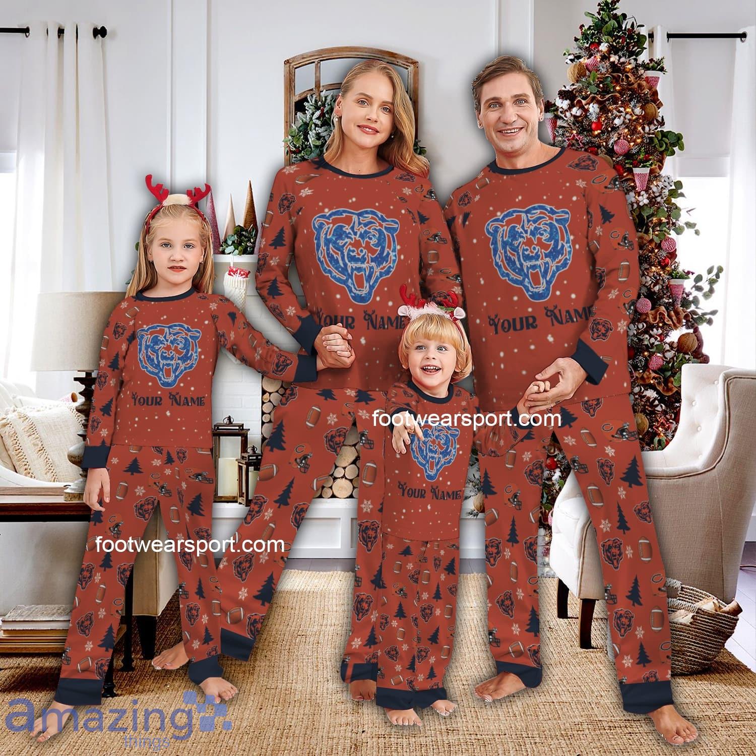 Relaxation Diamond Logo Chicago Bear Christmas Pajamas Set Family For Adults image Relaxation Diamond Logo Chicago Bear Christmas Pajamas Set Family For Adults - Relaxation Diamond Logo Chicago Bear Christmas Pajamas Set Family For Adults