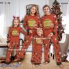 Relaxing Gold Logo Cleveland Brown Christmas Pajamas Set Family For Men Women Kids