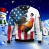 Rooster USA Ugly Christmas Sweater Best Gift