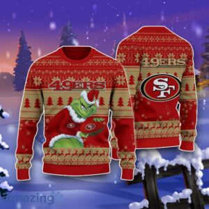 San Francisco 49ers Grinch Ugly Christmas 3D Sweater Impressive Gift Product Photo 1