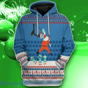 Santa Claus Basketball Christmas Ugly Sweater Custom Tshirt Hoodie Apparel Product Photo 1